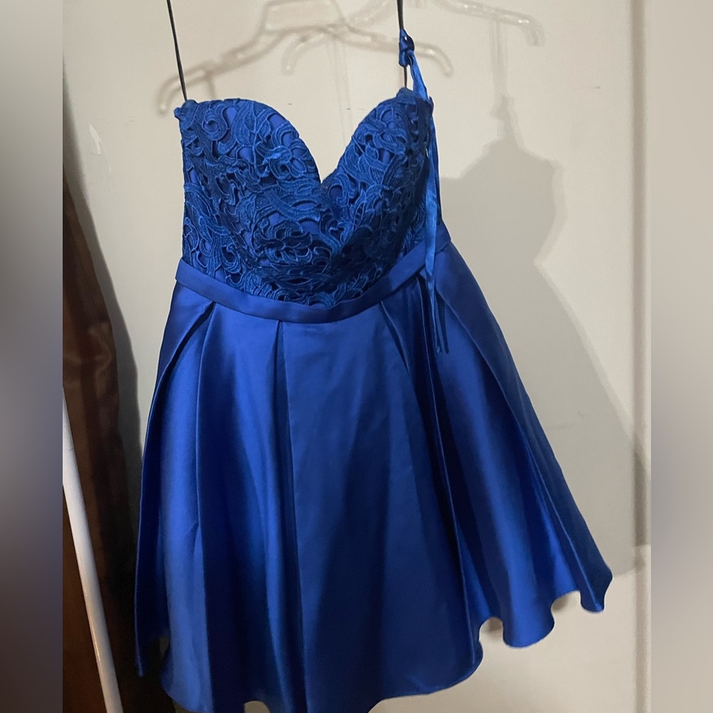 Lace Blue Of the Shoulder Top